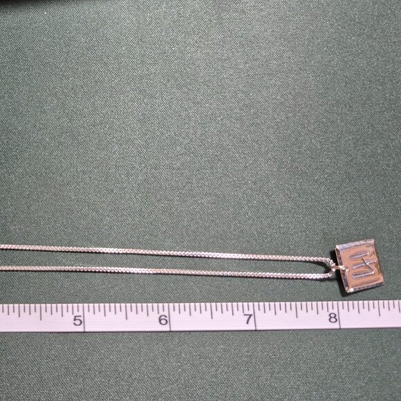 41 Inspirational Necklace, 925 Silver, 16", High Polished/Oxidized Finish - Picture 3 of 3